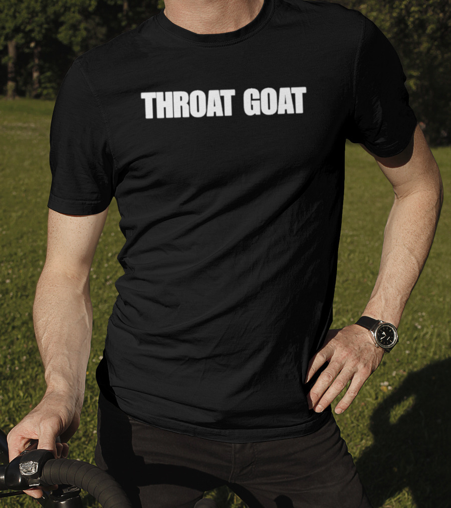 Throat Goat Bold Text White Lettering T-Shirt