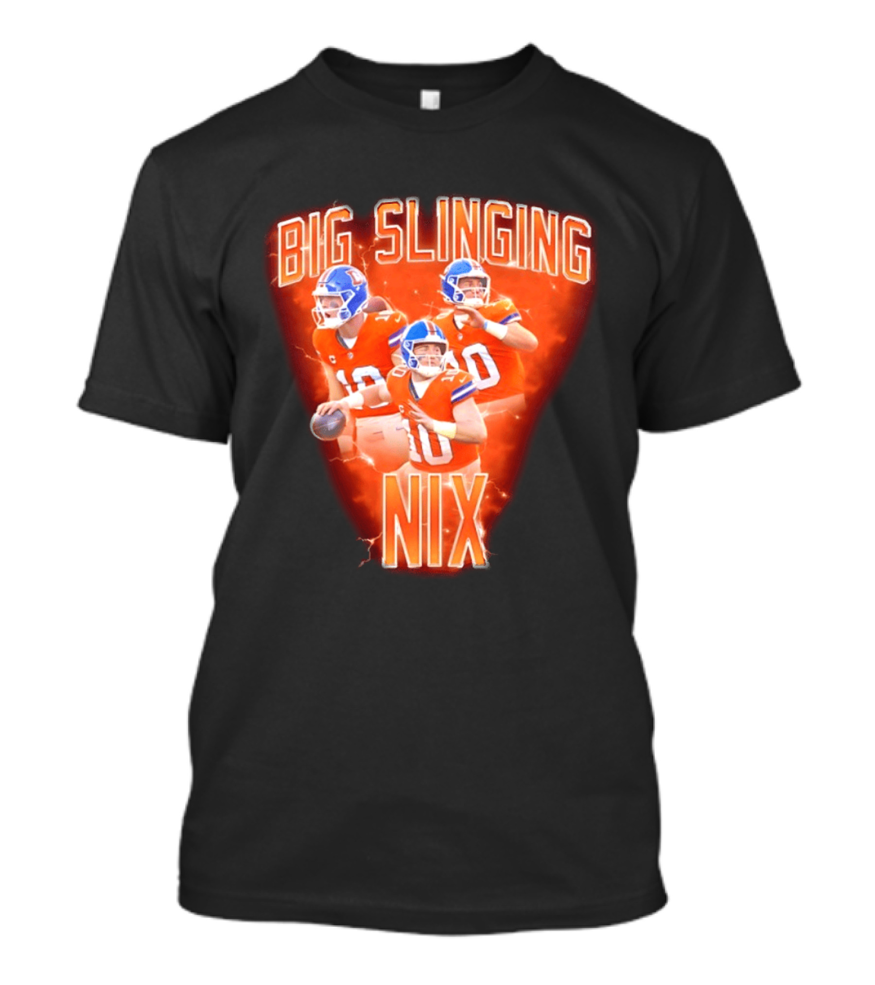 Denver Broncos Big Slinging Bo Nix Collage T-Shirt