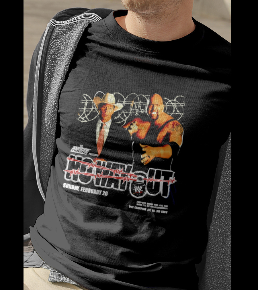 WWE No Way Out 2005 John Bradshaw Layfield Vs Big Show February 20 SmackDown Barbed Wire Match T-Shirt