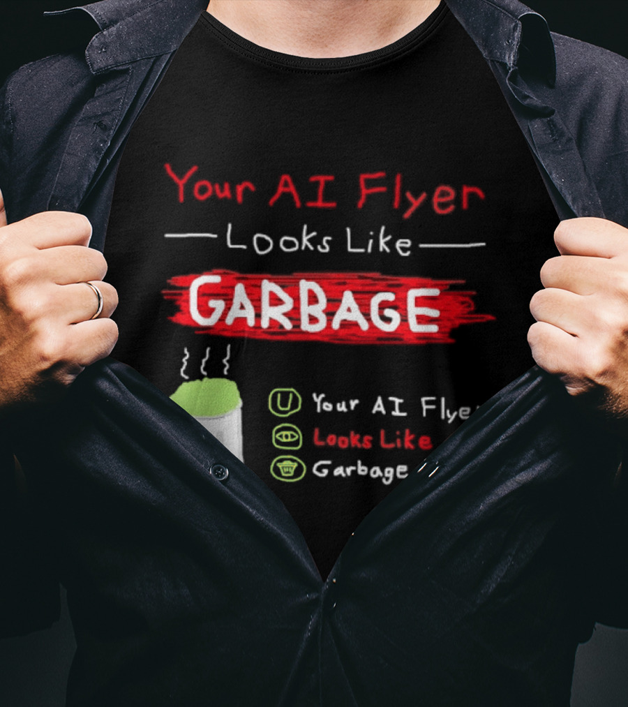 Your AI Flyer Looks Like Garbage Trash Can T-Shirt