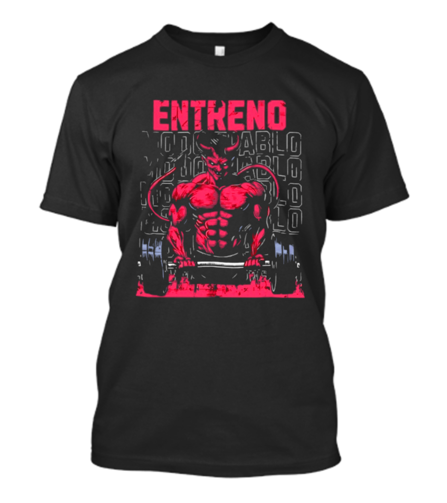 Entreno Modo Diablo Bodybuilder Devil Weightlifting T-Shirt