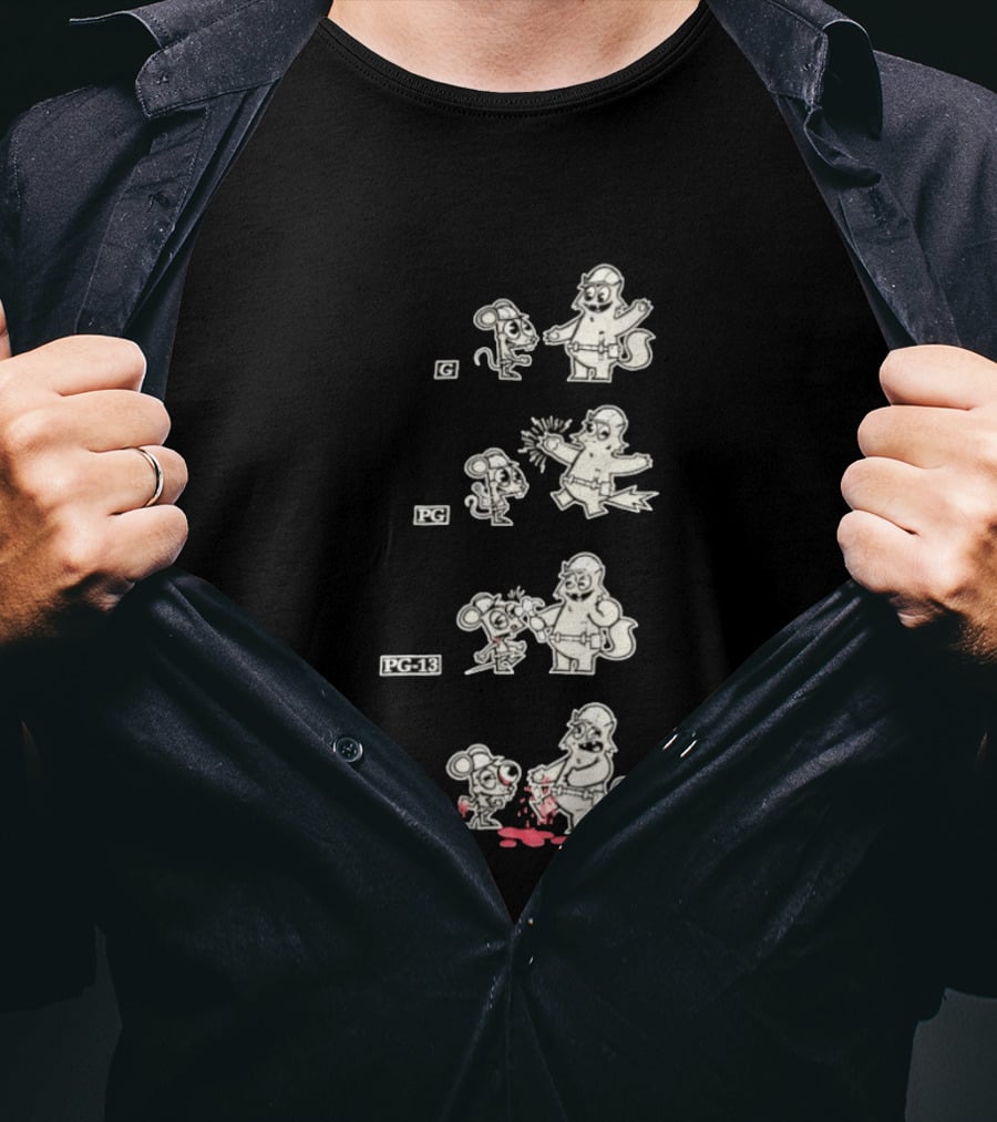 G PG PG 13 R Happy Tree Friends Cartoon Violence Sequence T-Shirt