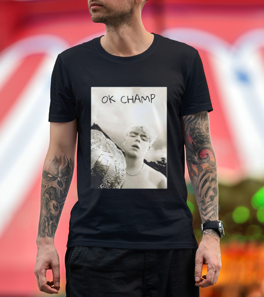 OK Champ Kyle Fletcher Holding Championship Belt T-Shirt