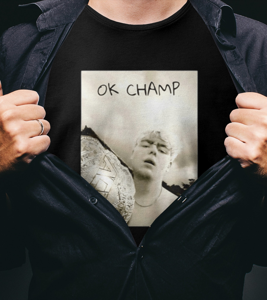 OK Champ Kyle Fletcher Holding Championship Belt T-Shirt