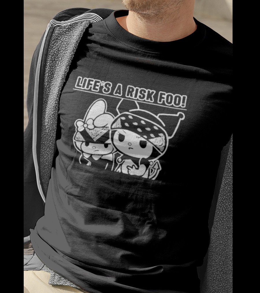 Life's A Risk Foo Kuromi My Melody Mischief Duo T-Shirt
