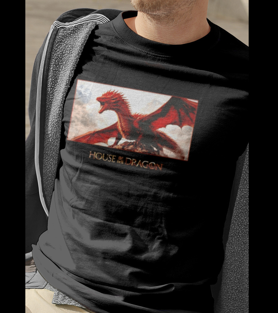 House Of The Dragon Caraxes War Memorial Mountains Scene T-Shirt