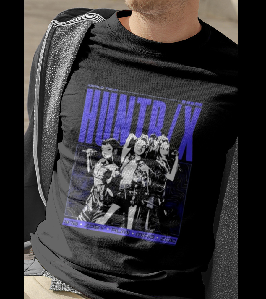 HUNT X World Tour Nira Zoey Rumi Mira Zoe Blue T-Shirt