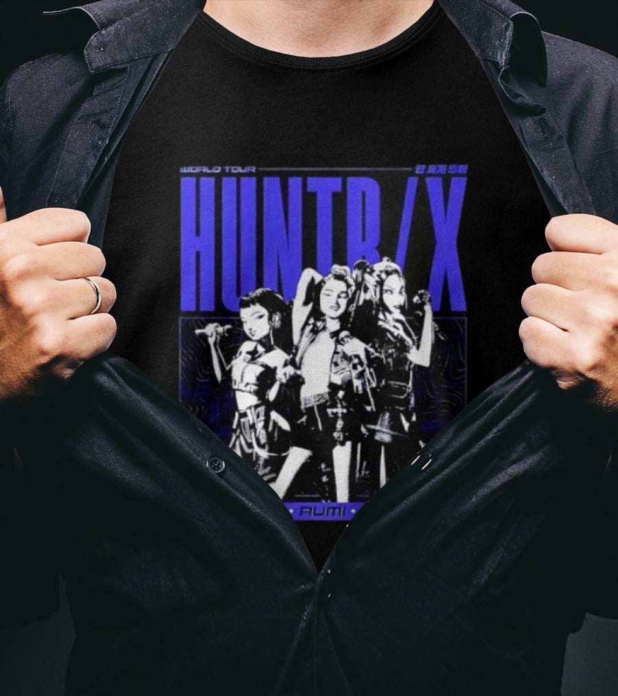 HUNT X World Tour Nira Zoey Rumi Mira Zoe Blue T-Shirt