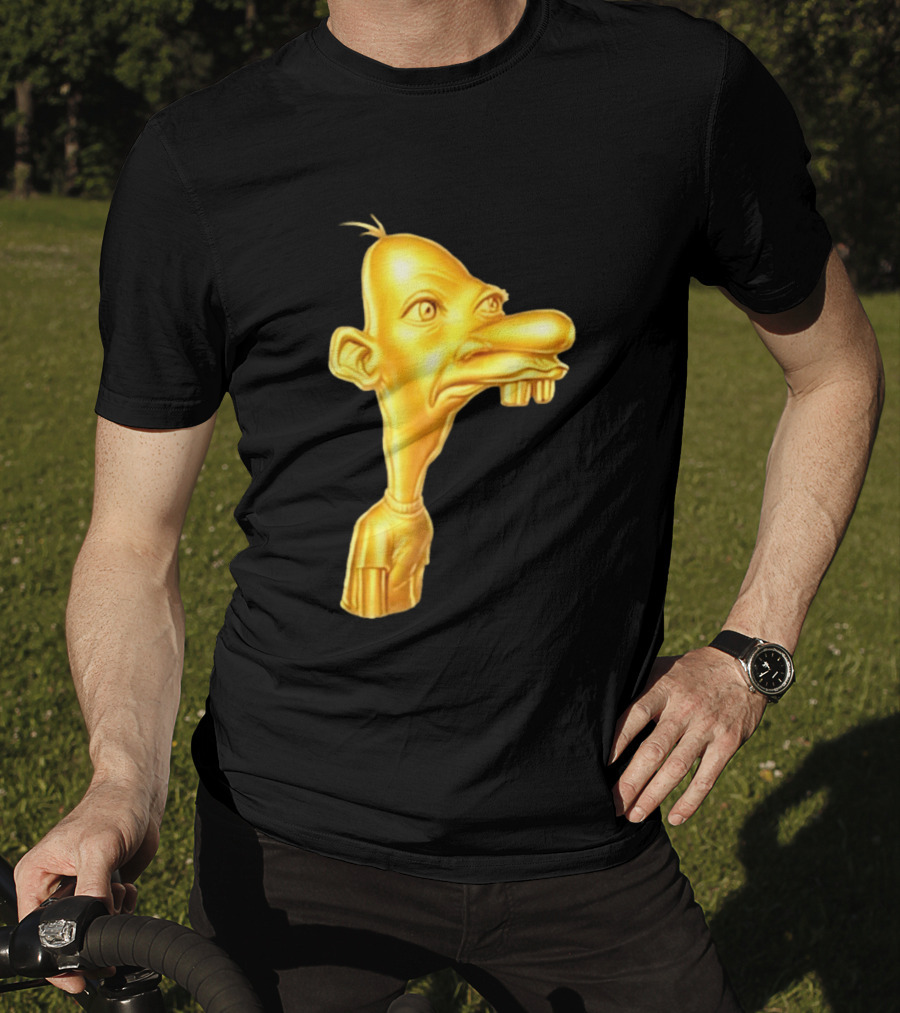 Neegy Meme Cartoon Golden Head T-Shirt