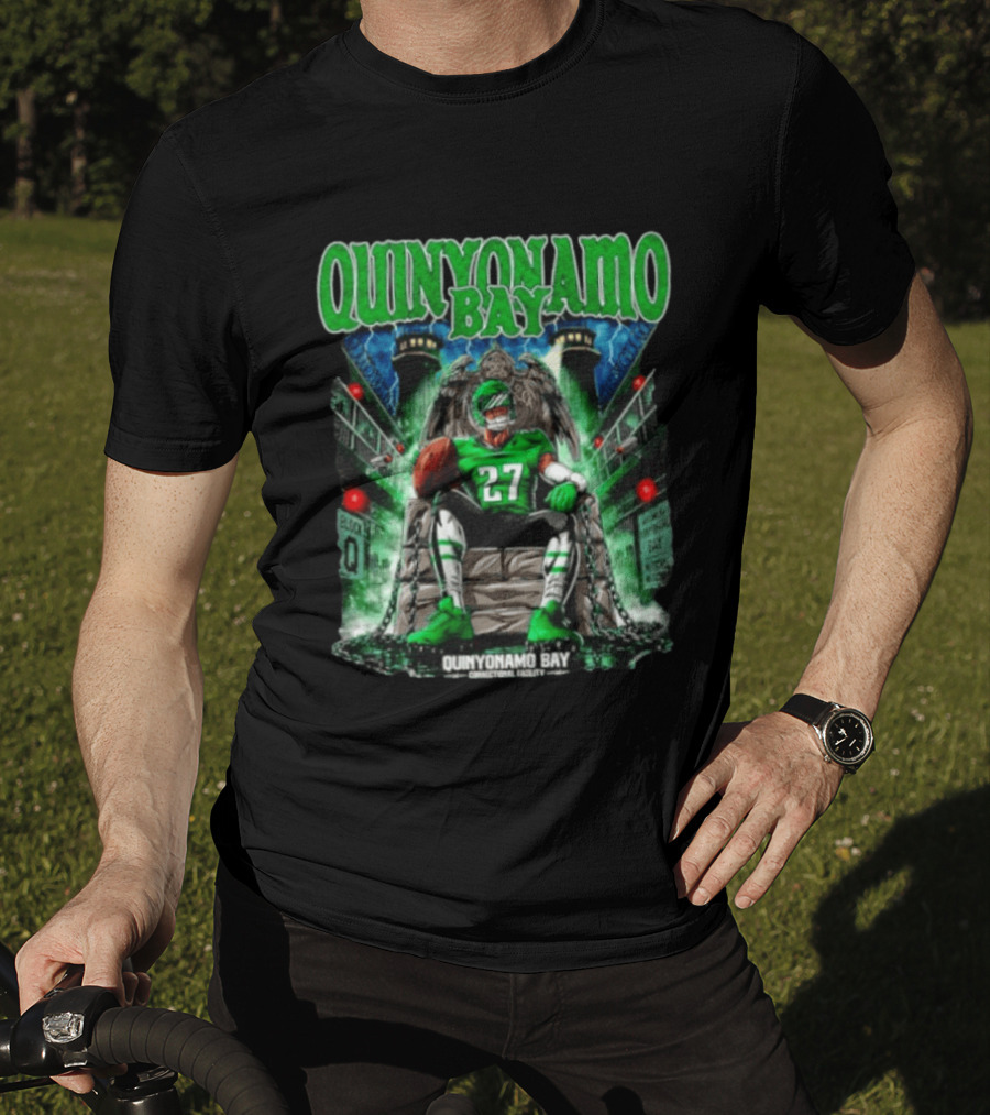 Quinyonamo Bay No 27 Correctional Facility Philly Sports Football T-Shirt