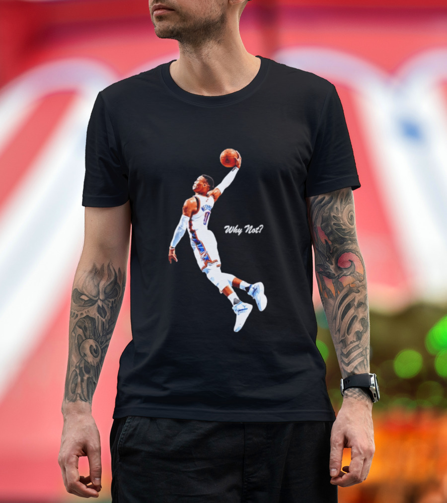 Russell Westbrook Oklahoma City Thunder Why Not Basketball Dunk T-Shirt