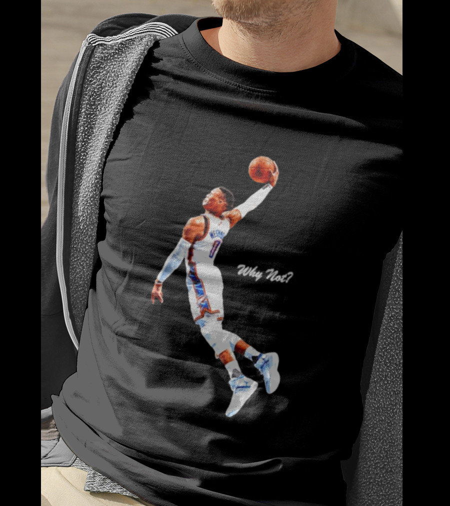 Russell Westbrook Oklahoma City Thunder Why Not Basketball Dunk T-Shirt