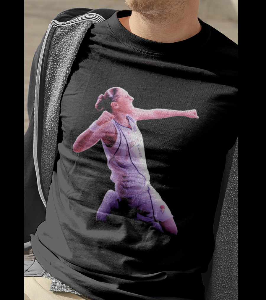Taurasi Number 5 White Jersey Phoenix Mercury Victory Pose T-Shirt