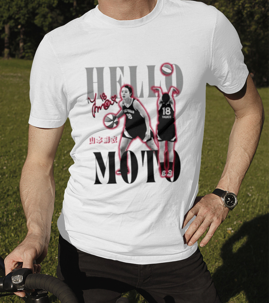 Hello Moto Mai Yamamoto Las Vegas No 18 Basketball T-Shirt