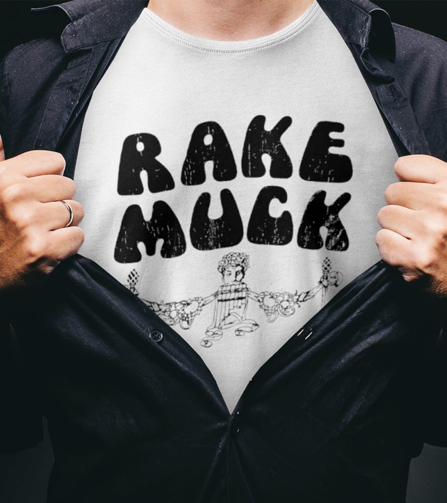 Rake Muck Mythology Pan Satyr Vintage Black And White T-Shirt