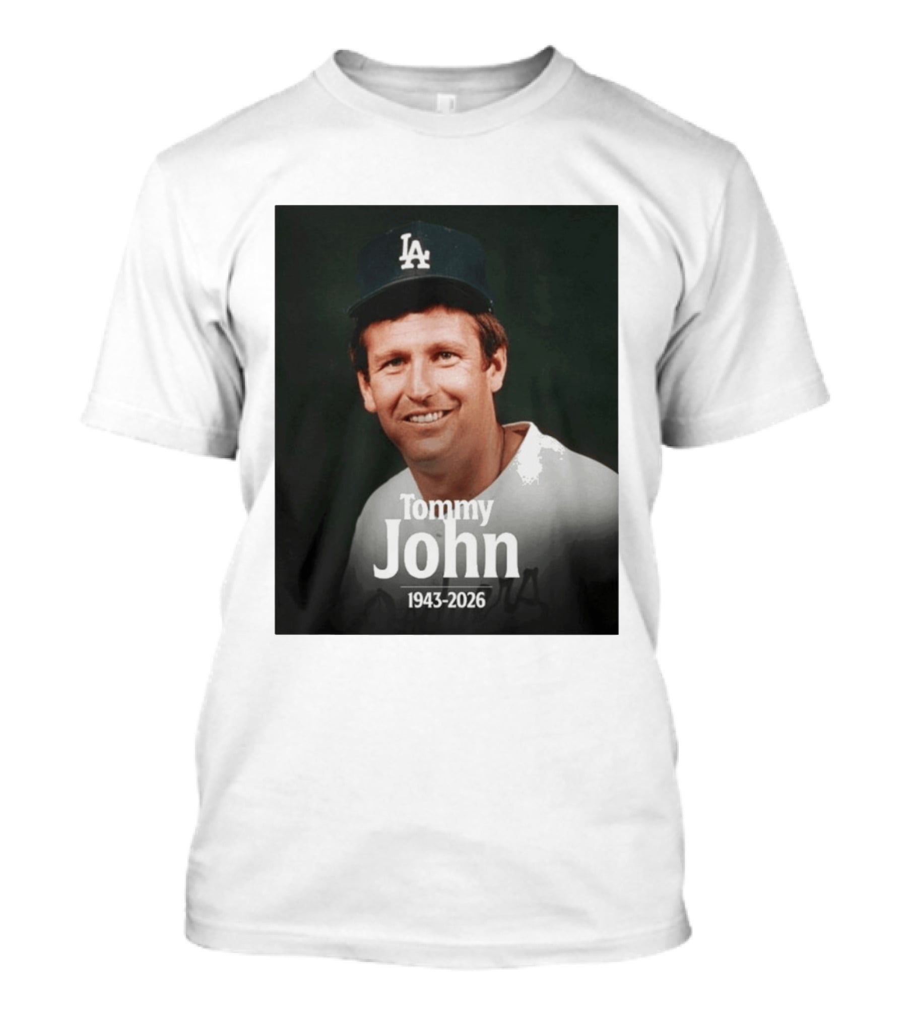 Tommy John 1943 2026 Los Angeles Baseball Memoriam T-Shirt