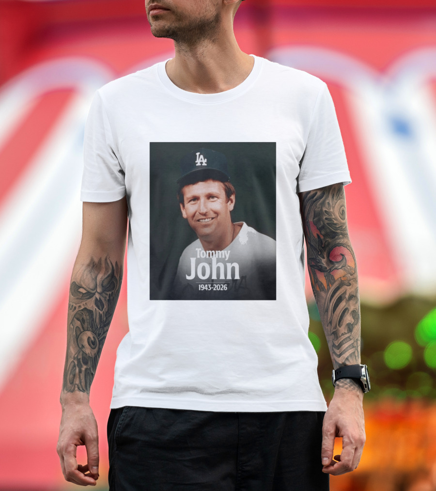 Tommy John 1943 2026 Los Angeles Baseball Memoriam T-Shirt
