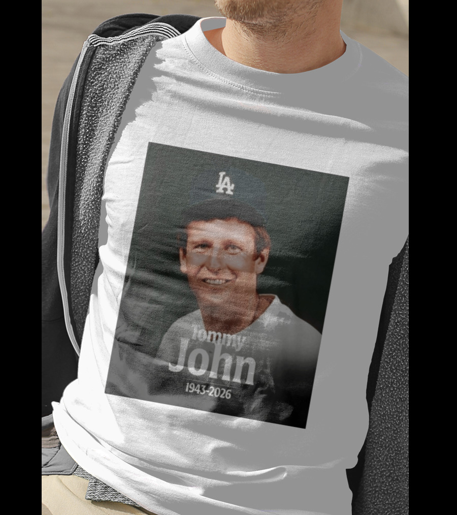 Tommy John 1943 2026 Los Angeles Baseball Memoriam T-Shirt