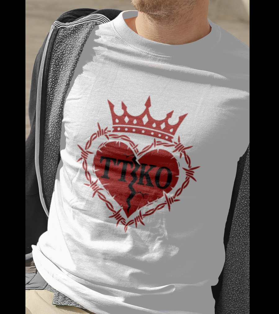 TTKO Broken Heart Crown Barbed Wire T-Shirt