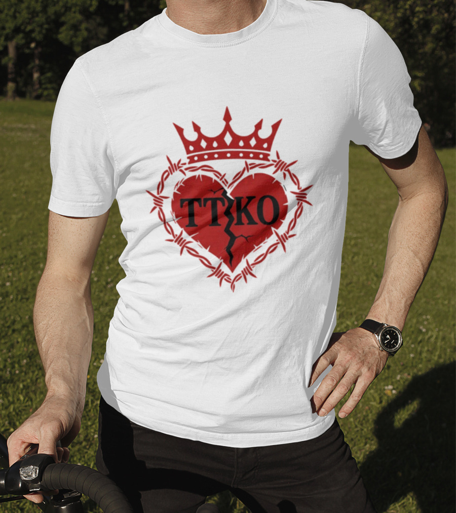 TTKO Broken Heart Crown Barbed Wire T-Shirt