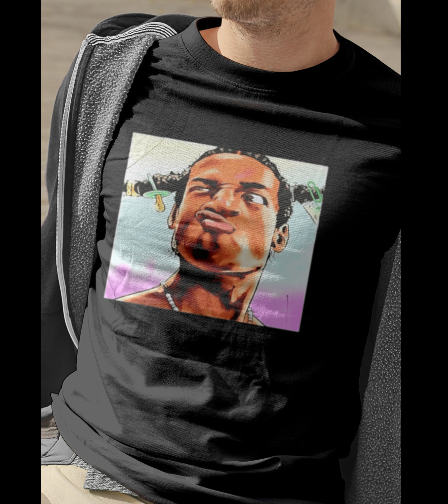 ASAP Rocky Hip Hop Rap Mob Pouty Face Meme T-Shirt