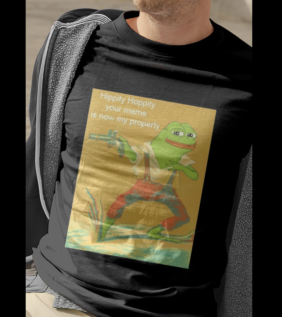 Hippity Hoppity Meme Property Pepe Frog Nostalgia Humor T-Shirt