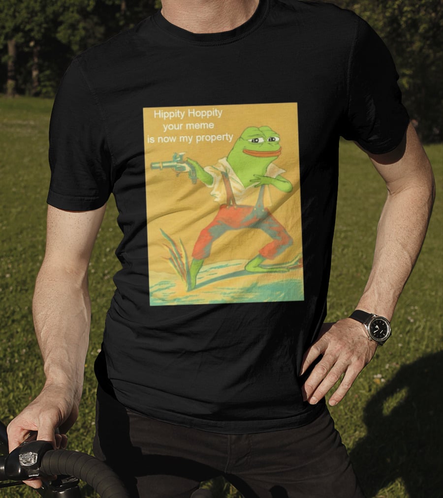 Hippity Hoppity Meme Property Pepe Frog Nostalgia Humor T-Shirt