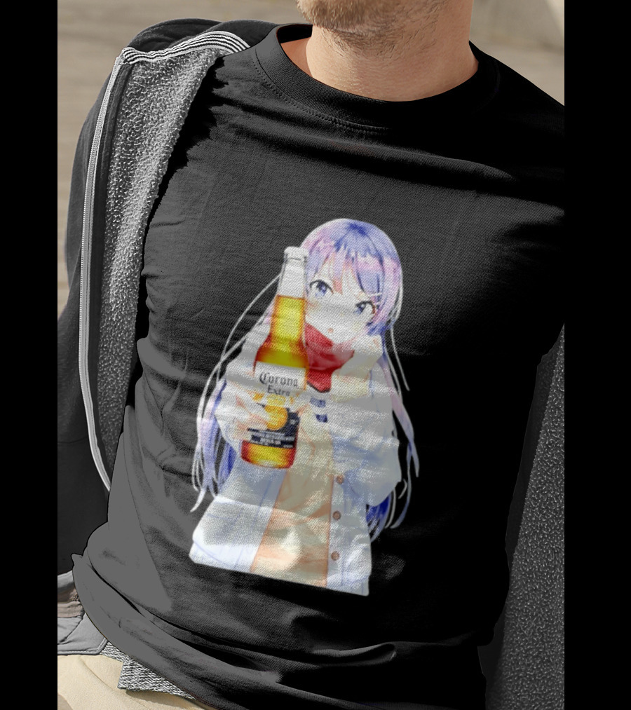 Mai Sakurajima Holding Corona Extra Rascal Does Not Dream Of Bunny Girl Senpai Anime T-Shirt