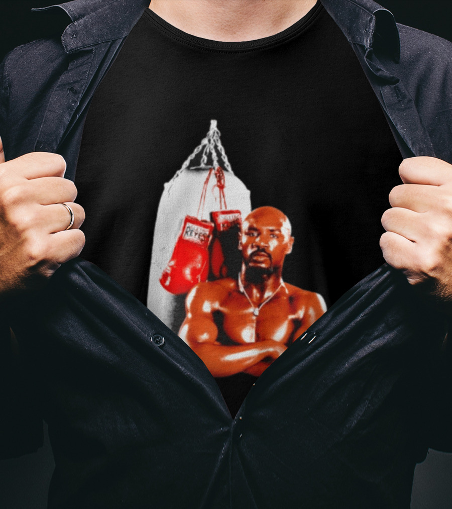 Marvelous Marvin Hagler With Cleto Reyes Boxing Gloves Iconic Champion T-Shirt