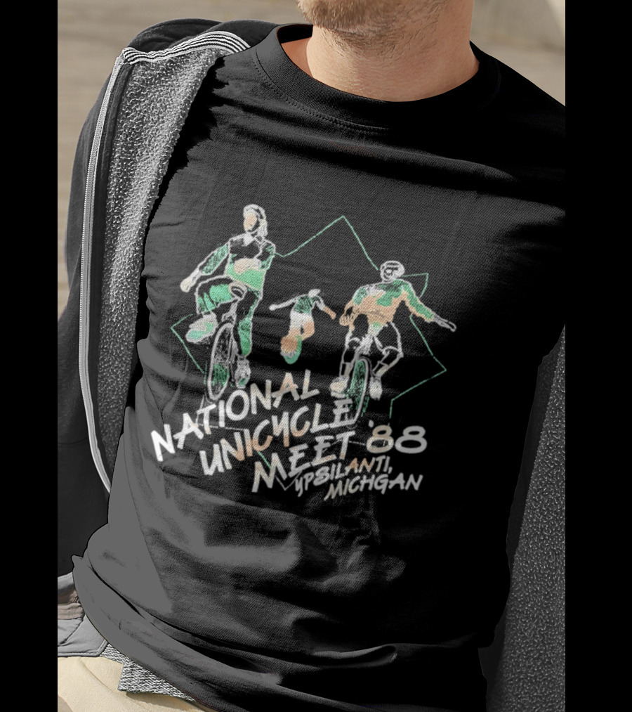 National Unicycle Meet '88 Ypsilanti Michigan Event Featuring Riders T-Shirt