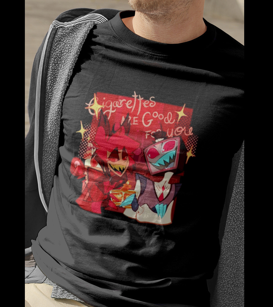 Radiostatic Sparks Duo Cigarettes Are Good For You Sparkling Characters T-Shirt