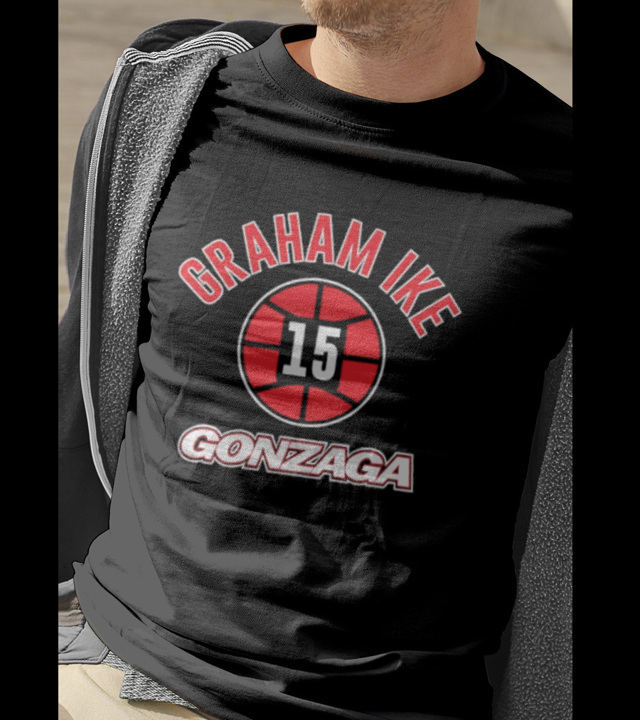 Graham Ike 15 Gonzaga Basketball Gonzaga Bulldogs T-Shirt