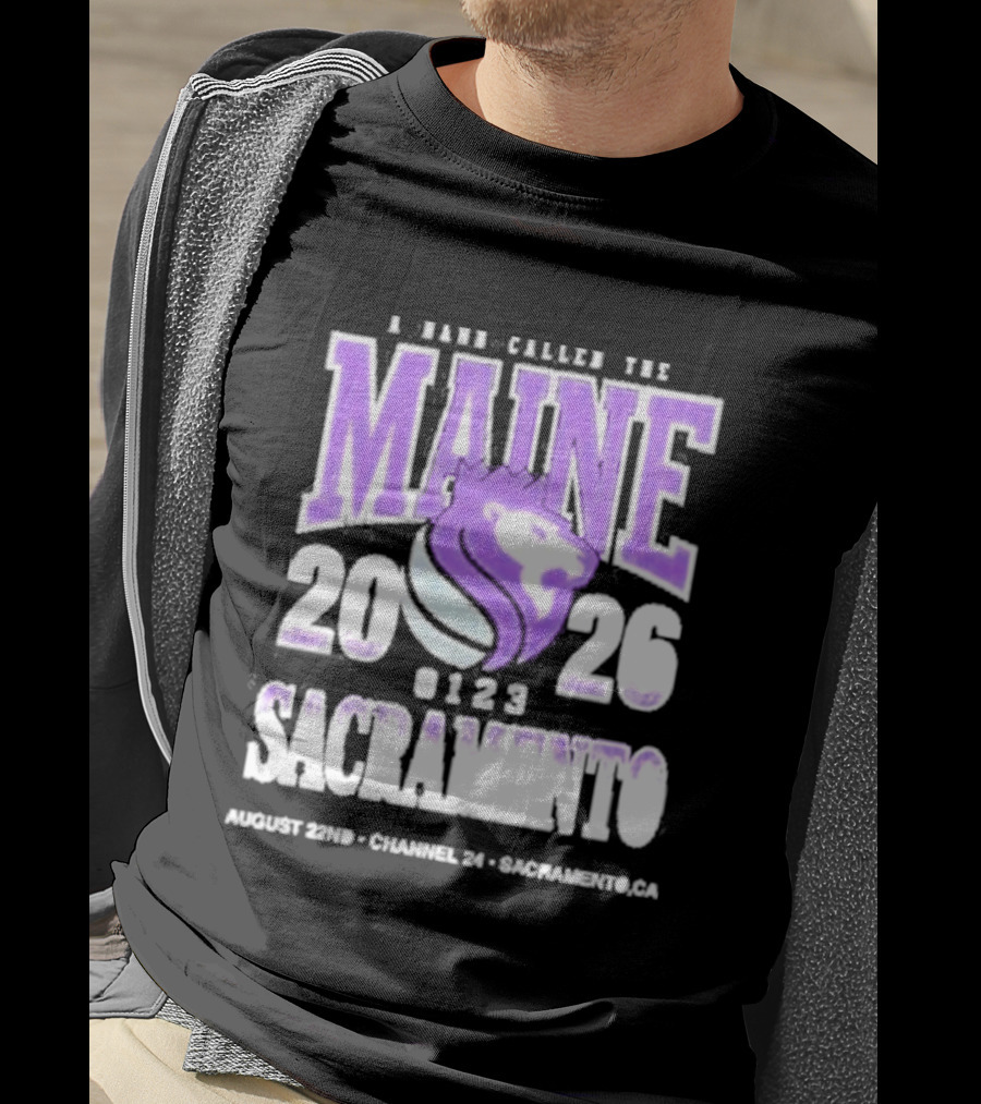 A Band Called The Maine 2026 Sacramento Event Lion And Basketball August 22 Channel 24 T-Shirt