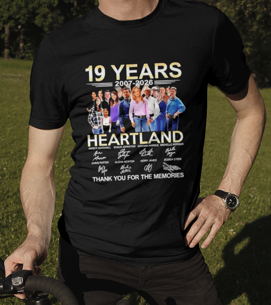 19 Years Heartland 2007 2026 Thank You For The Memories Signatures T-Shirt