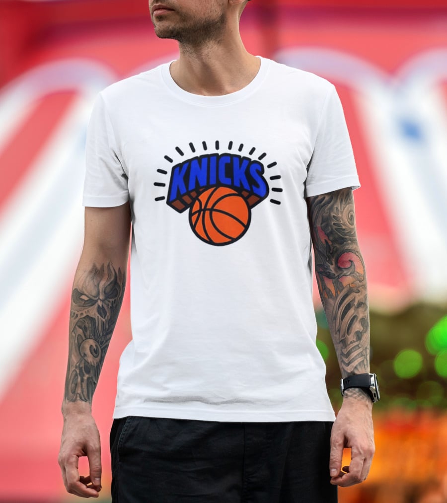 2026 NBA Let's Go New York Knicks Caricatures Two Sided T-Shirt
