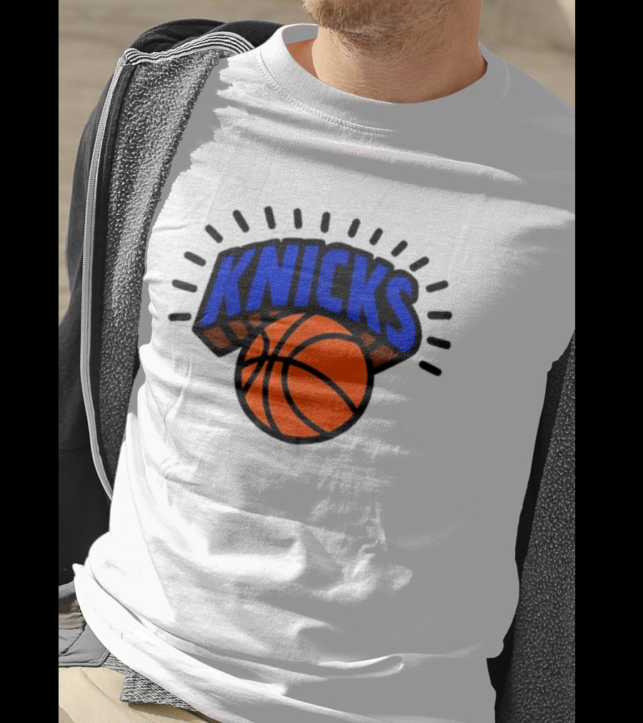 2026 NBA Let's Go New York Knicks Caricatures Two Sided T-Shirt