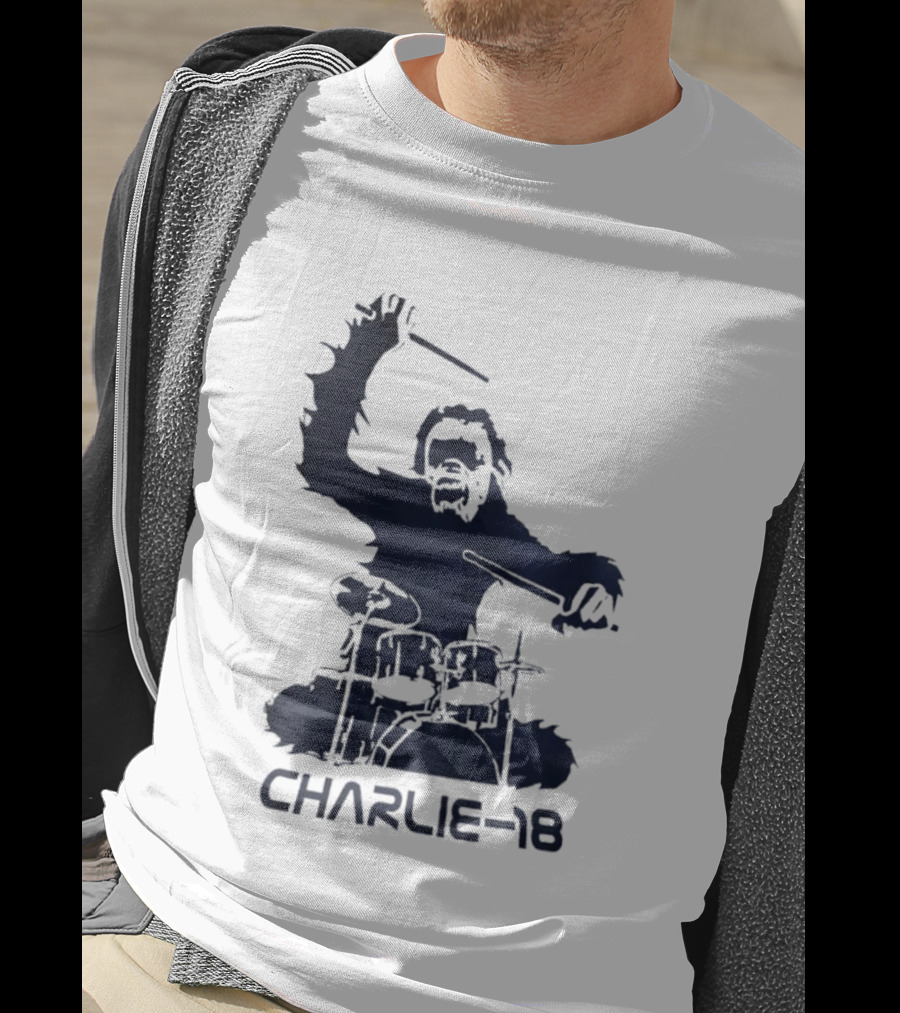 Charlie 18 Bigfoot Drumming T-Shirt