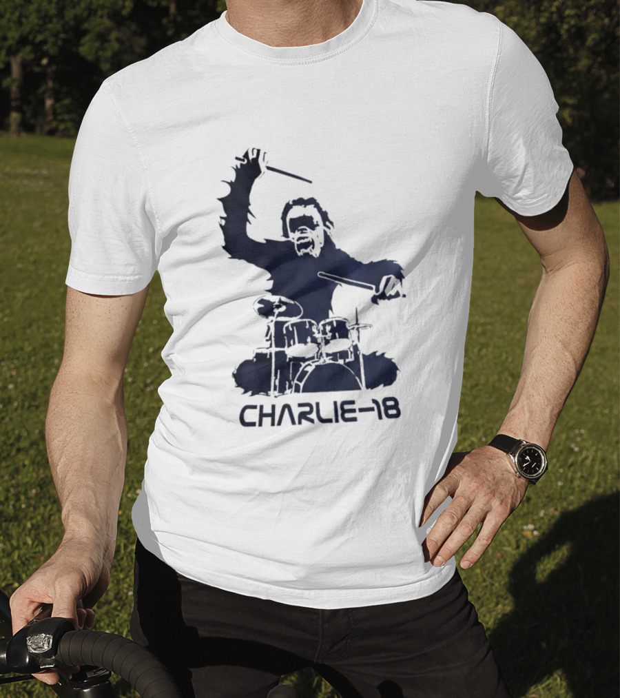Charlie 18 Bigfoot Drumming T-Shirt