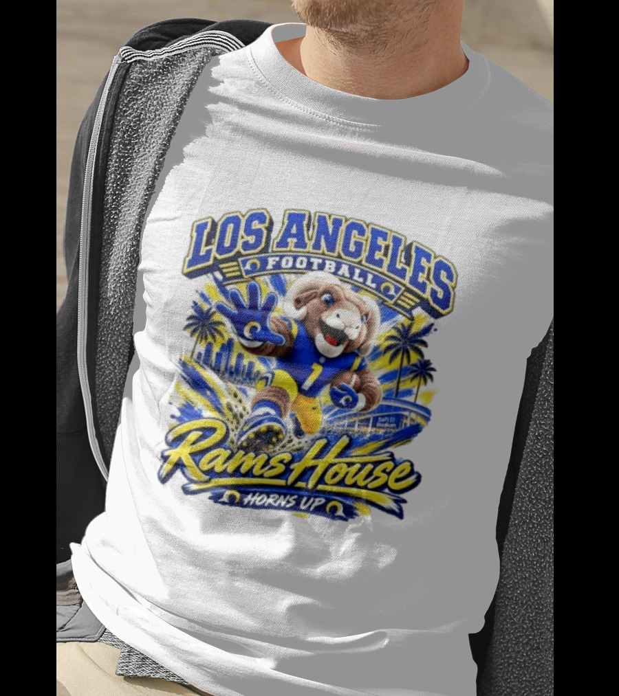 Los Angeles Rams Football Rams House Horns Up T-Shirt