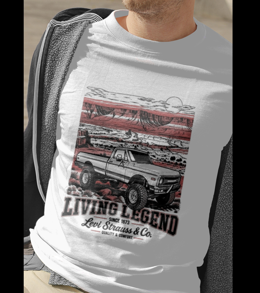 Living Legend Lewis Bros Motor Co Four Wheel Drive Trail Racing Adventure T-Shirt