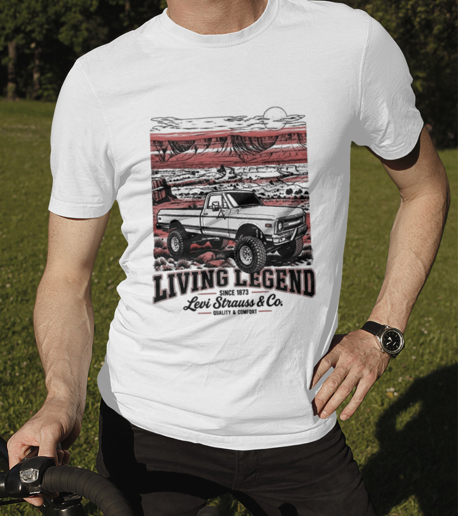 Living Legend Lewis Bros Motor Co Four Wheel Drive Trail Racing Adventure T-Shirt