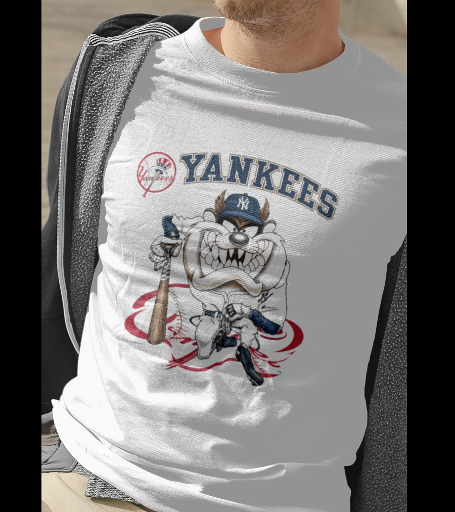 NY Yankees Tasmanian Devil Looney Tunes Baseball MLB T-Shirt