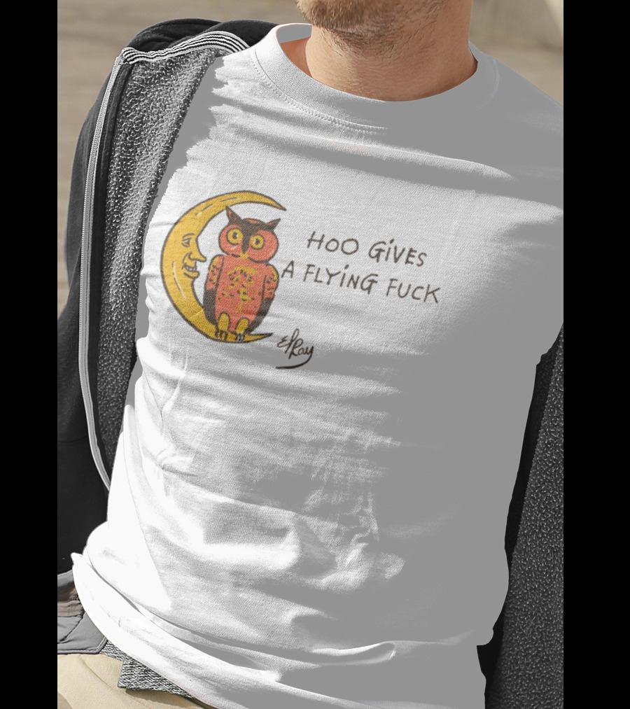 Hoo Gives A Flying Fuck Owl Moon Elyx T-Shirt
