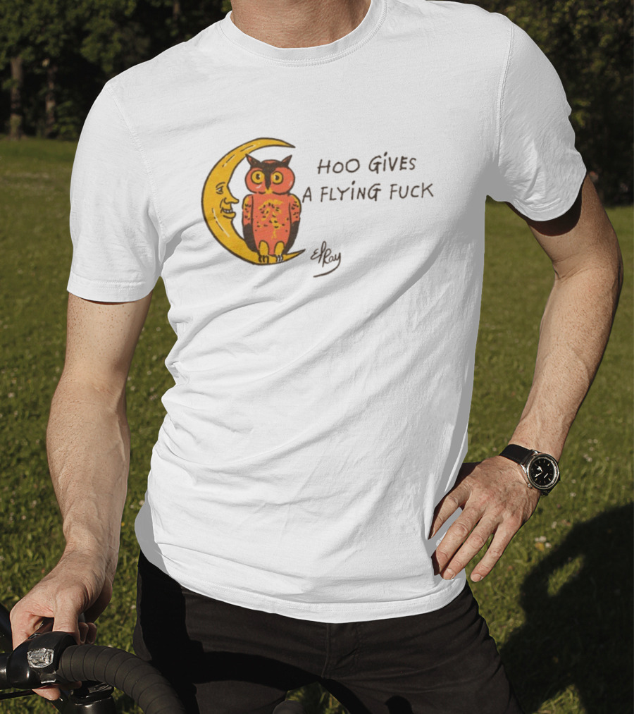 Hoo Gives A Flying Fuck Owl Moon Elyx T-Shirt
