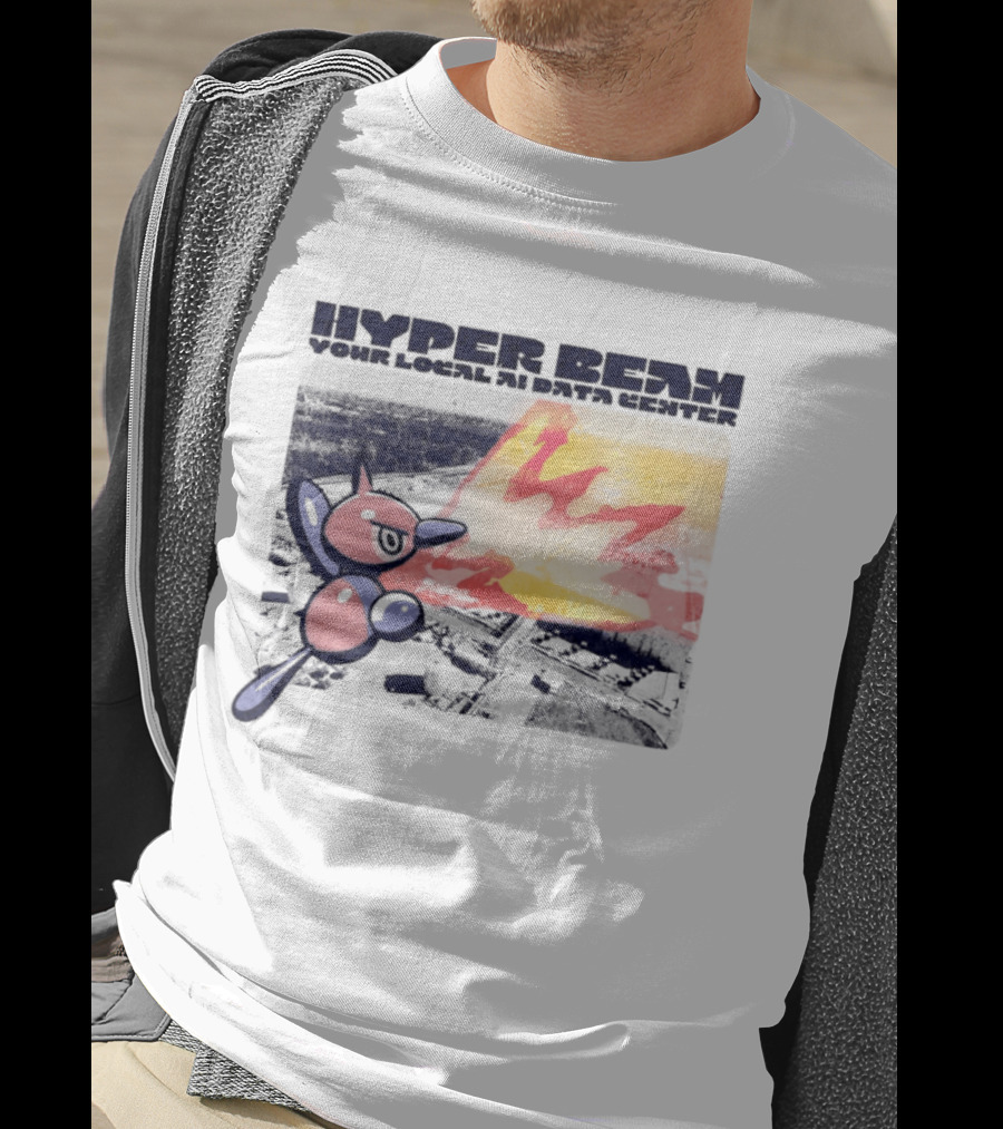 Porygon Hyper Beam Your Local AI Data Center Explosion T-Shirt
