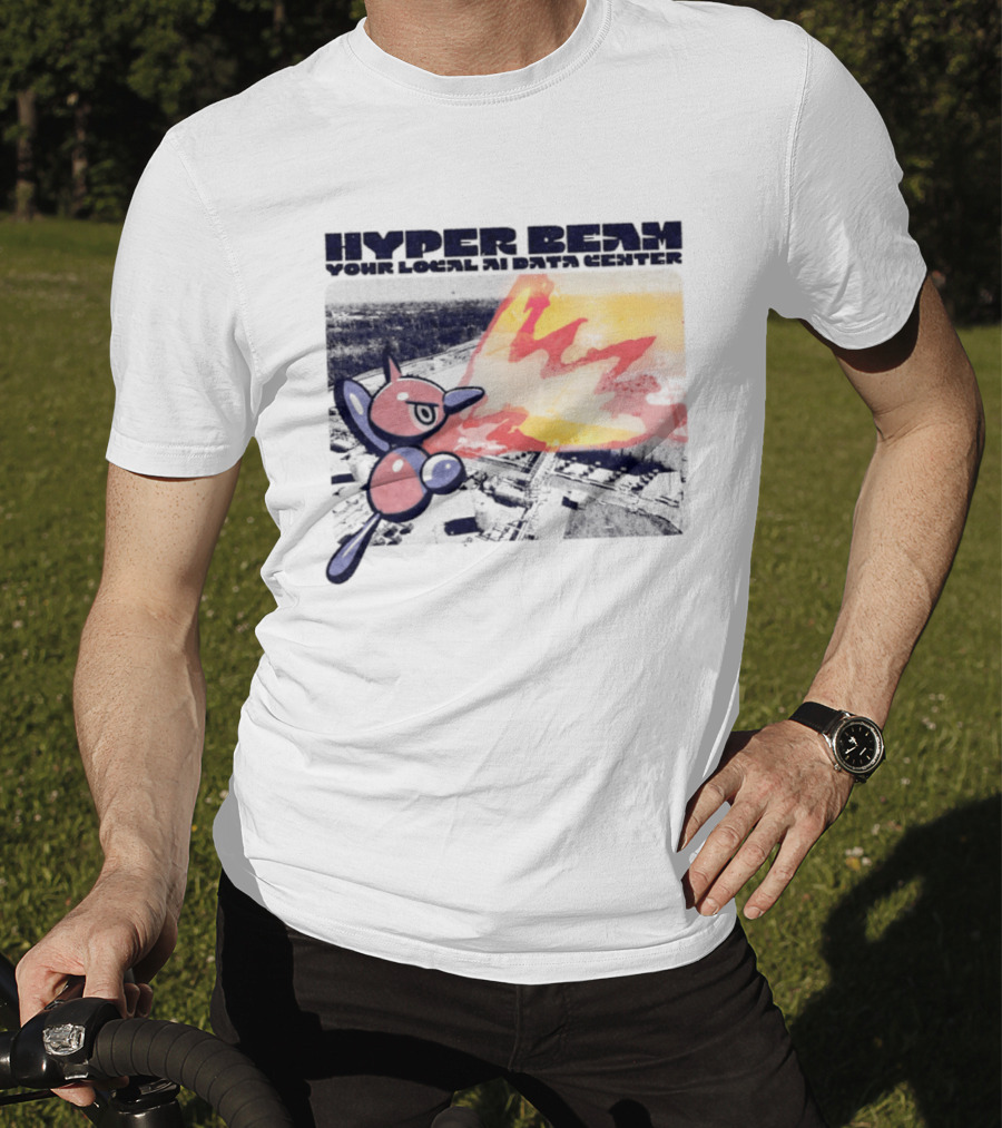 Porygon Hyper Beam Your Local AI Data Center Explosion T-Shirt