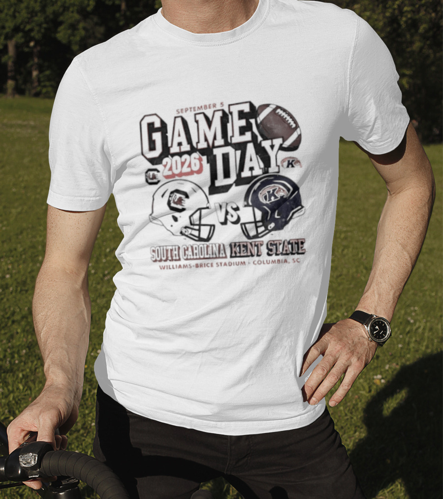 South Carolina Vs Kent State 2026 Game Day Football Helmets Williams Brice Stadium Columbia SC T-Shirt