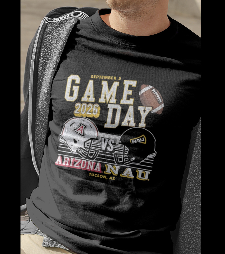 Arizona NAU Game Day September 5 2026 Tucson Helmets Football T-Shirt