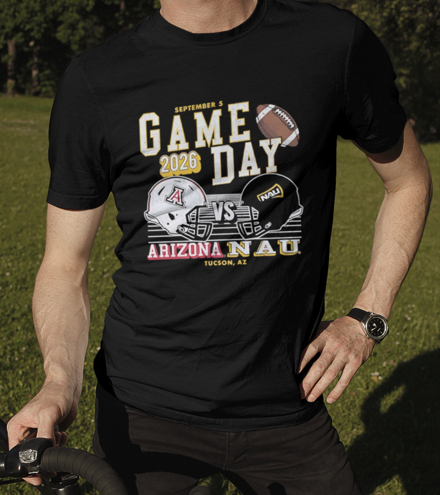 Arizona NAU Game Day September 5 2026 Tucson Helmets Football T-Shirt