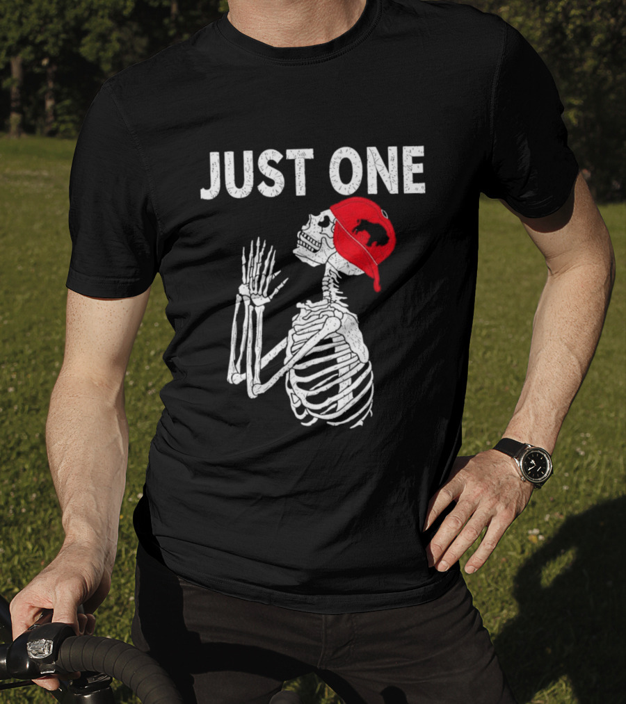Buffalo Bills Just One Skeleton In Red Cap T-Shirt